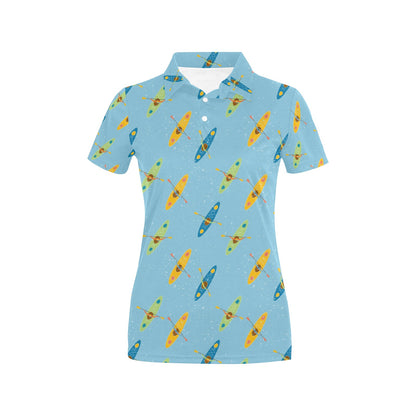 Kayak Pattern Print Design 04 Women's Polo Shirt