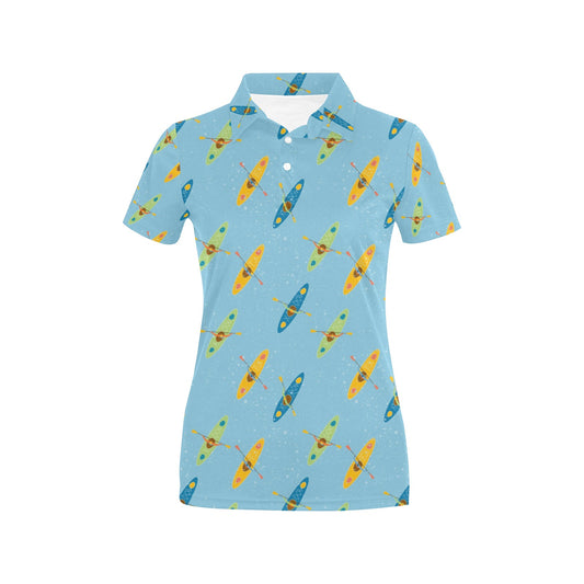 Kayak Pattern Print Design 04 Women's Polo Shirt
