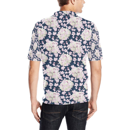 Sakura Print Design LKS305 Men Polo Shirt