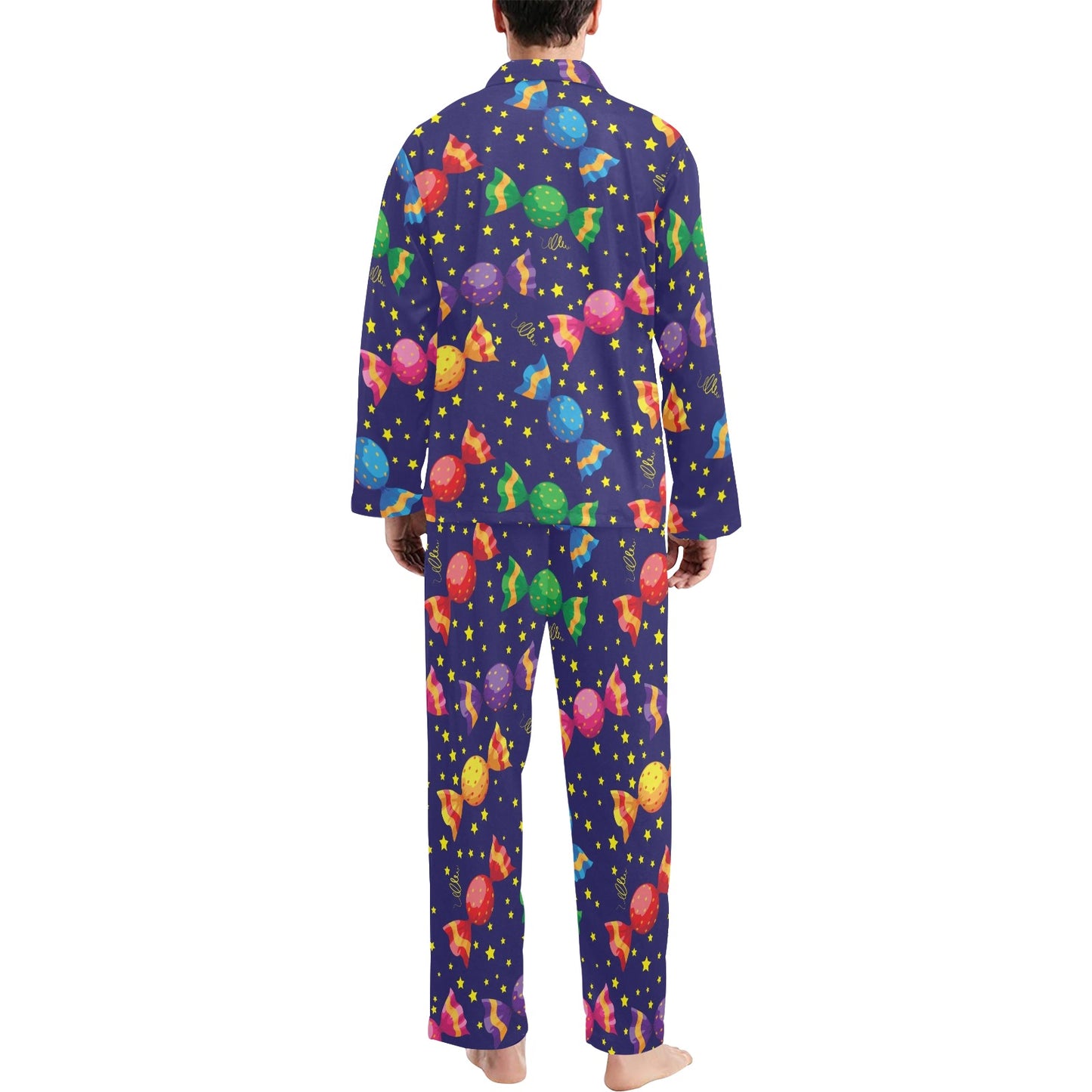 Candy Pattern Print Design CA06 Men's Long Pajama Set