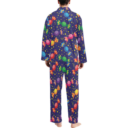 Candy Pattern Print Design CA06 Men's Long Pajama Set