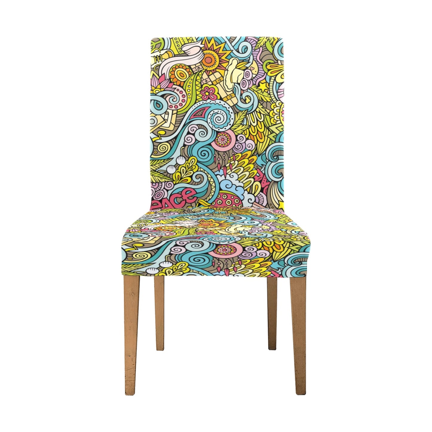 Hippie Print Design LKS301 Dining Chair Slipcover