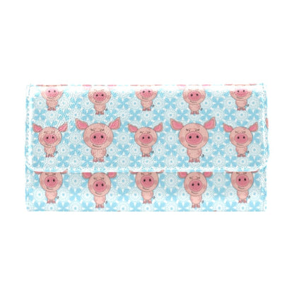Pig Print Design LKS402 Women's Trifold Wallet
