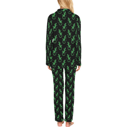lizard Print Design LKS401 Women's Long Pajama Set