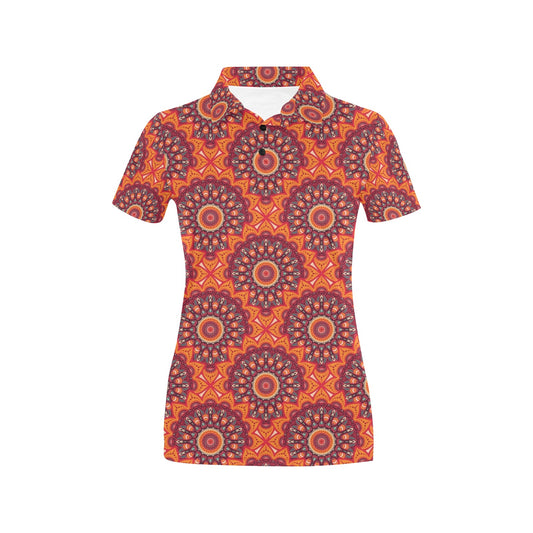 Bohemian Pattern Print Design 04 Women's Polo Shirt