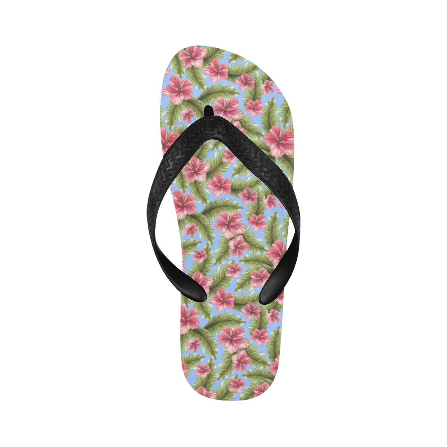 Tropical Flower Print Design LKS301 Flip Flops