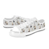 Sailboat Paint Pattern Print Design LKS307 Women's White Low Top Shoes