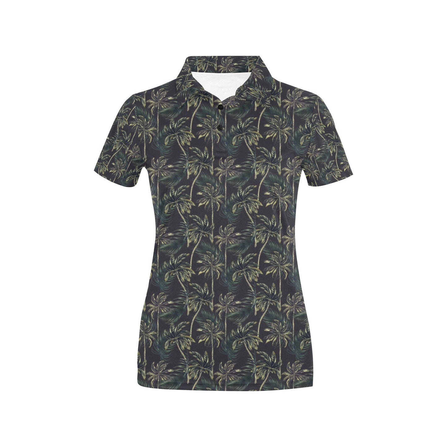 Palm Tree Background Design Print Women's Polo Shirt