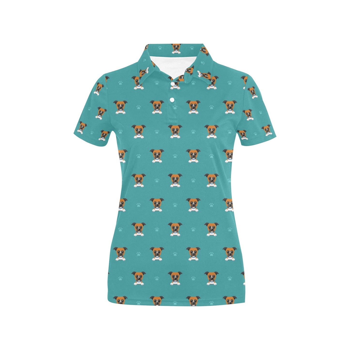 Boxers Pattern Print Design 03 Women's Polo Shirt