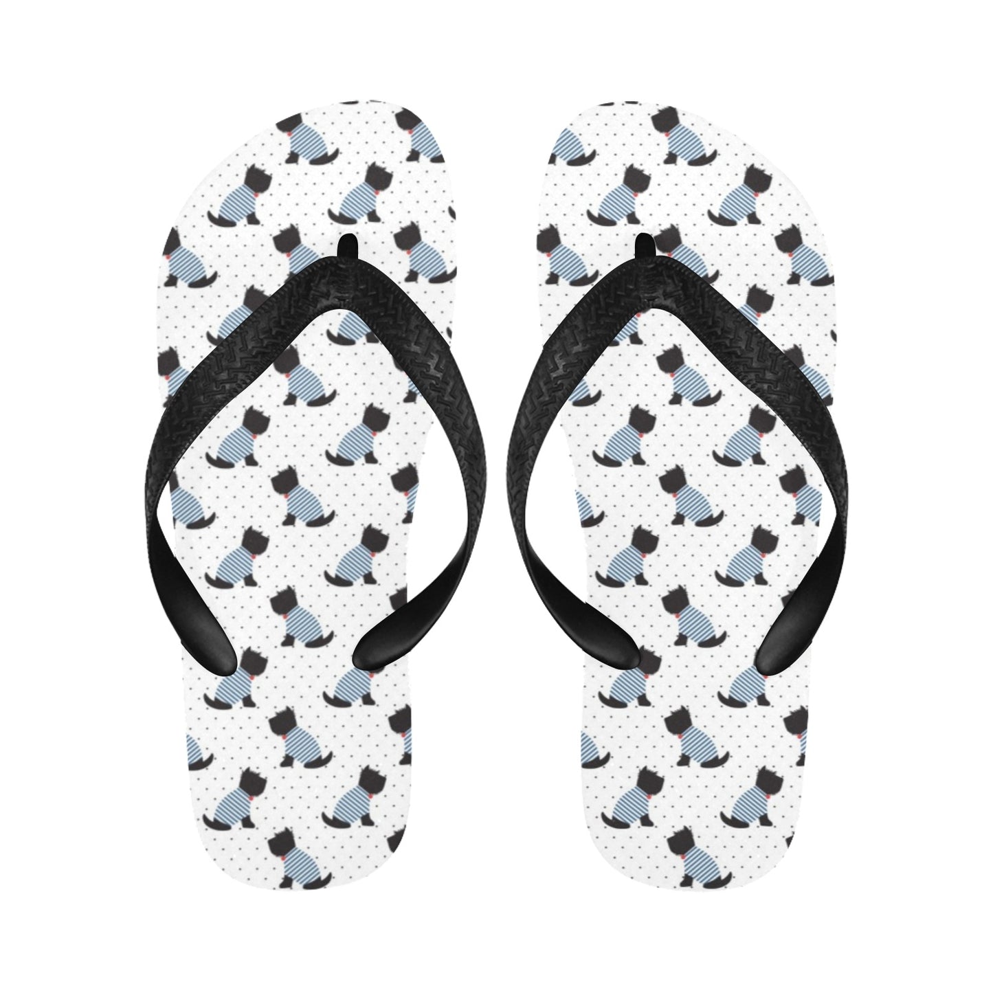 Scottish Terriers Print Design LKS3013 Flip Flops