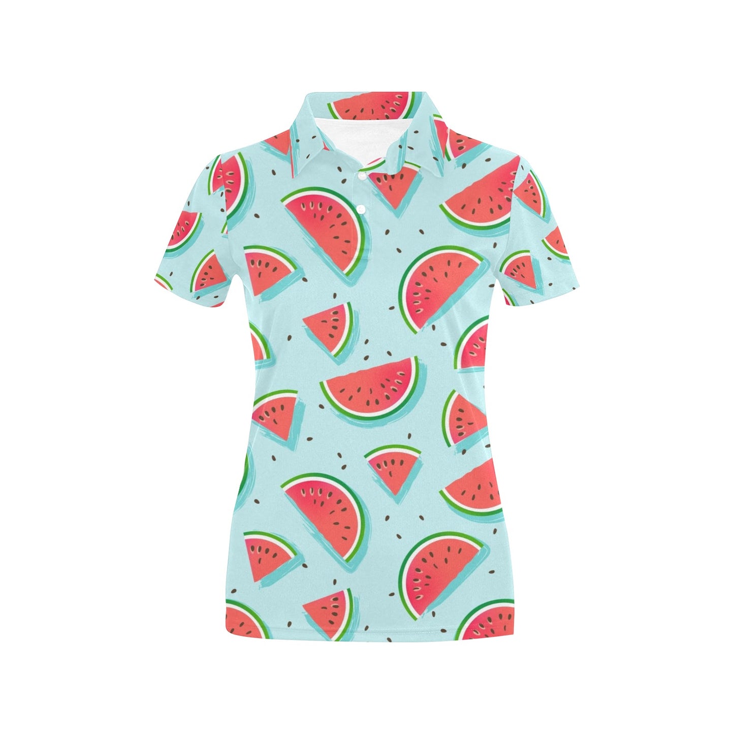 Watermelon Pattern Print Design WM03 Women's Polo Shirt