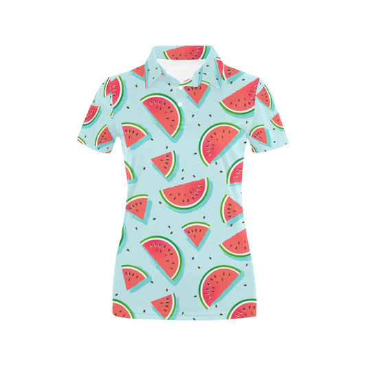 Watermelon Pattern Print Design WM03 Women's Polo Shirt