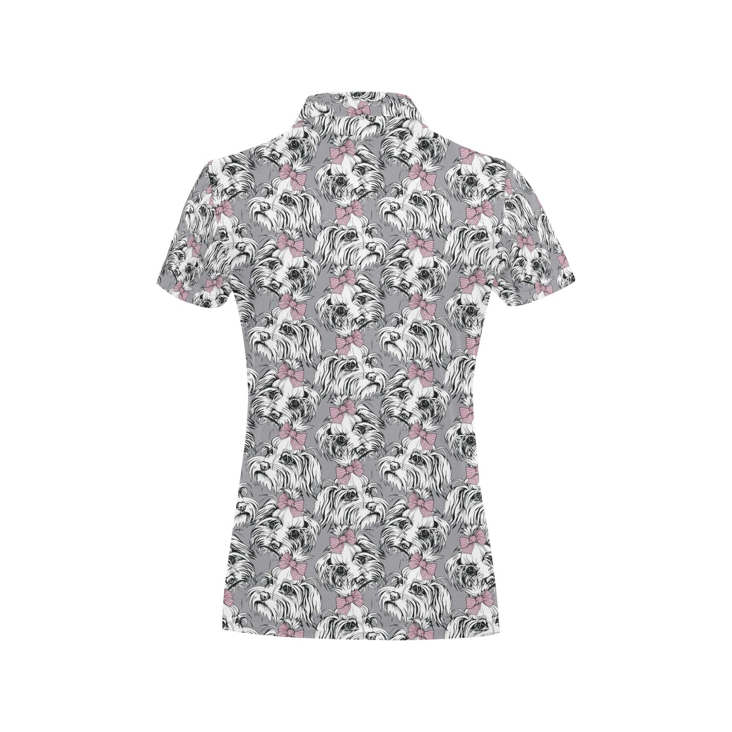Maltese Pattern Print Design 01 Women's Polo Shirt