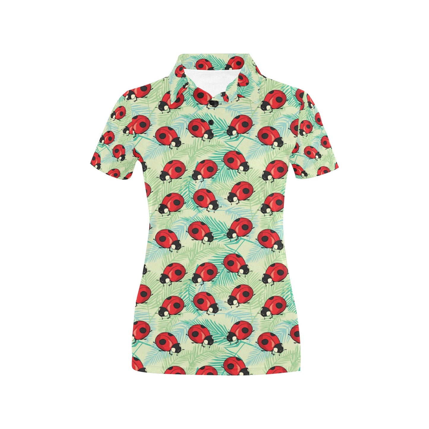 Ladybug Cute Print Pattern Women's Polo Shirt