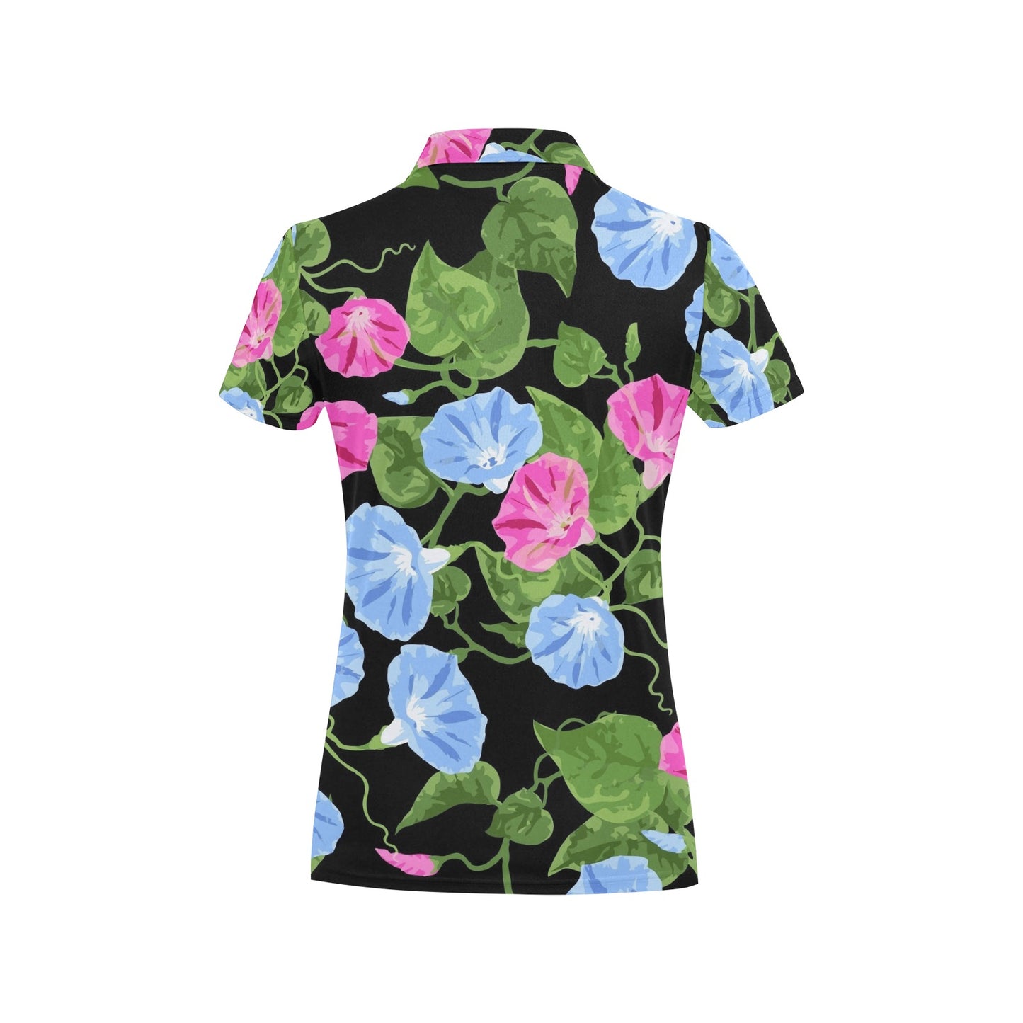 Morning Glory Pattern Print Design MG04 Women's Polo Shirt