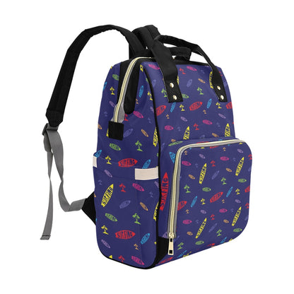Surfboard Print Design LKS305 Diaper Bag Backpack