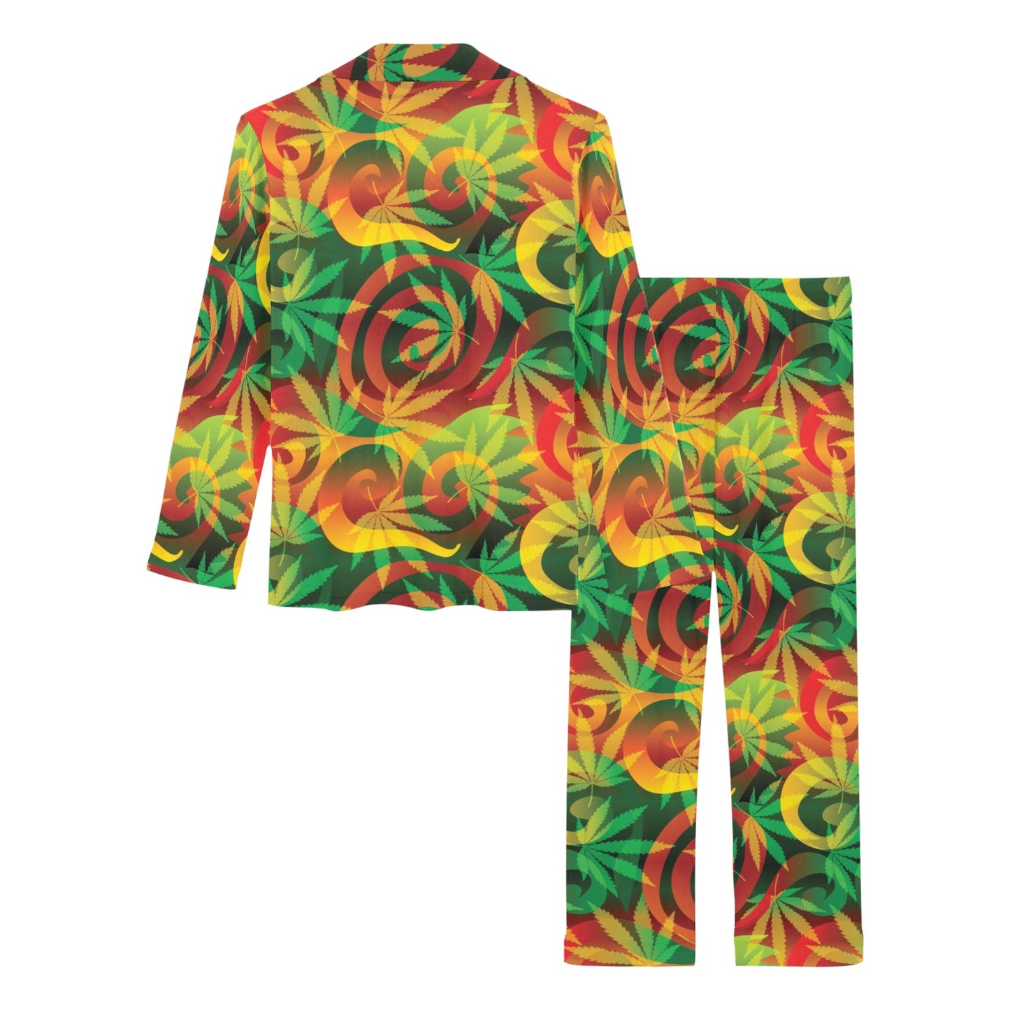 Rastafarian Pattern Print Design A01 Women's Long Pajama Set