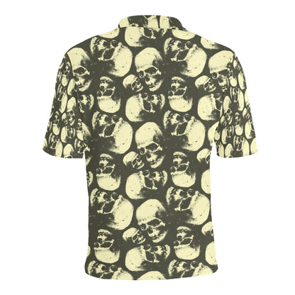 Skull Print Design LKS302 Men Polo Shirt