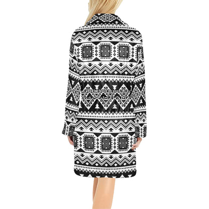 Aztec Pattern Print Design 08 Women's Fleece Robe