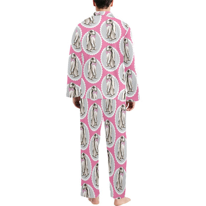 Rabbit Pattern Print Design RB019 Men's Long Pajama Set