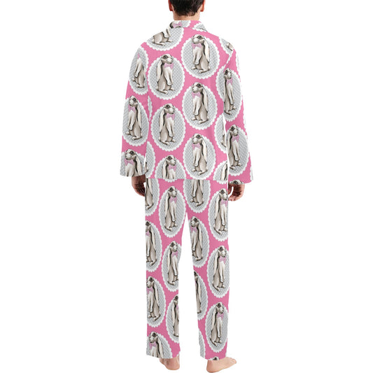 Rabbit Pattern Print Design RB019 Men's Long Pajama Set