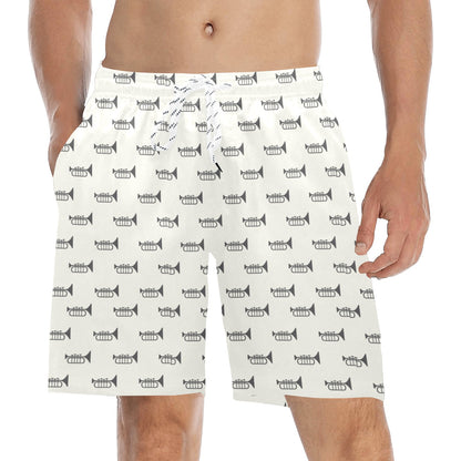 Trumpet Pattern Themed Print Men's Swim Trunks Beach Shorts
