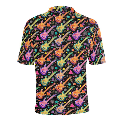 Electric Guitar Print Design LKS403 Men Polo Shirt