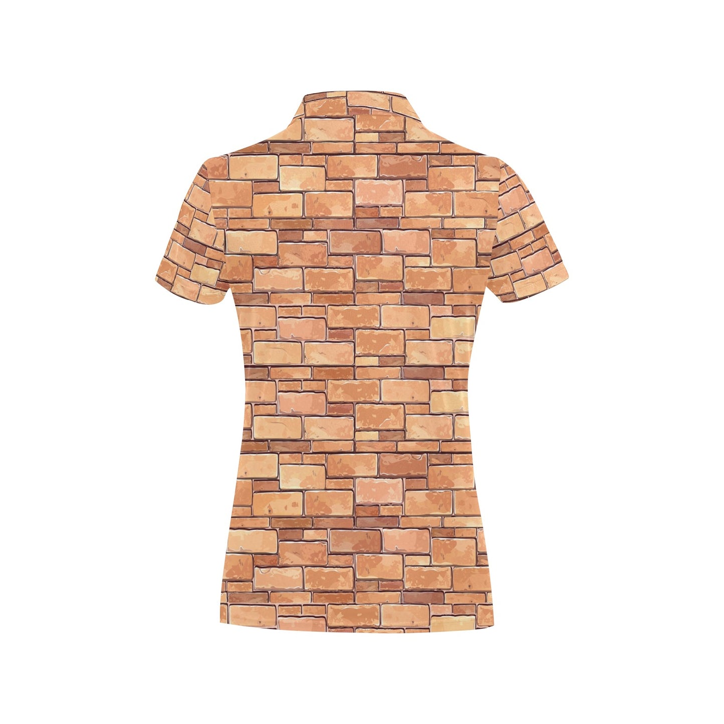 Brick Pattern Print Design 01 Women's Polo Shirt