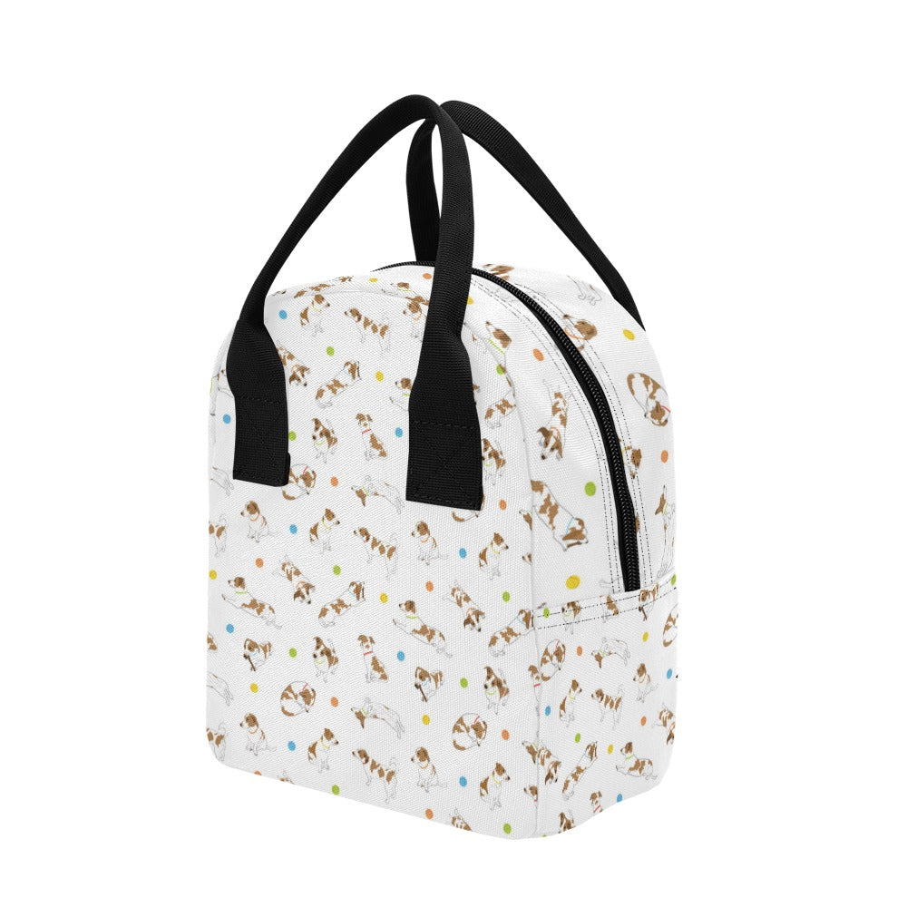 Russell Terriers With Balls Print Design LKS307 Insulated Lunch Bag