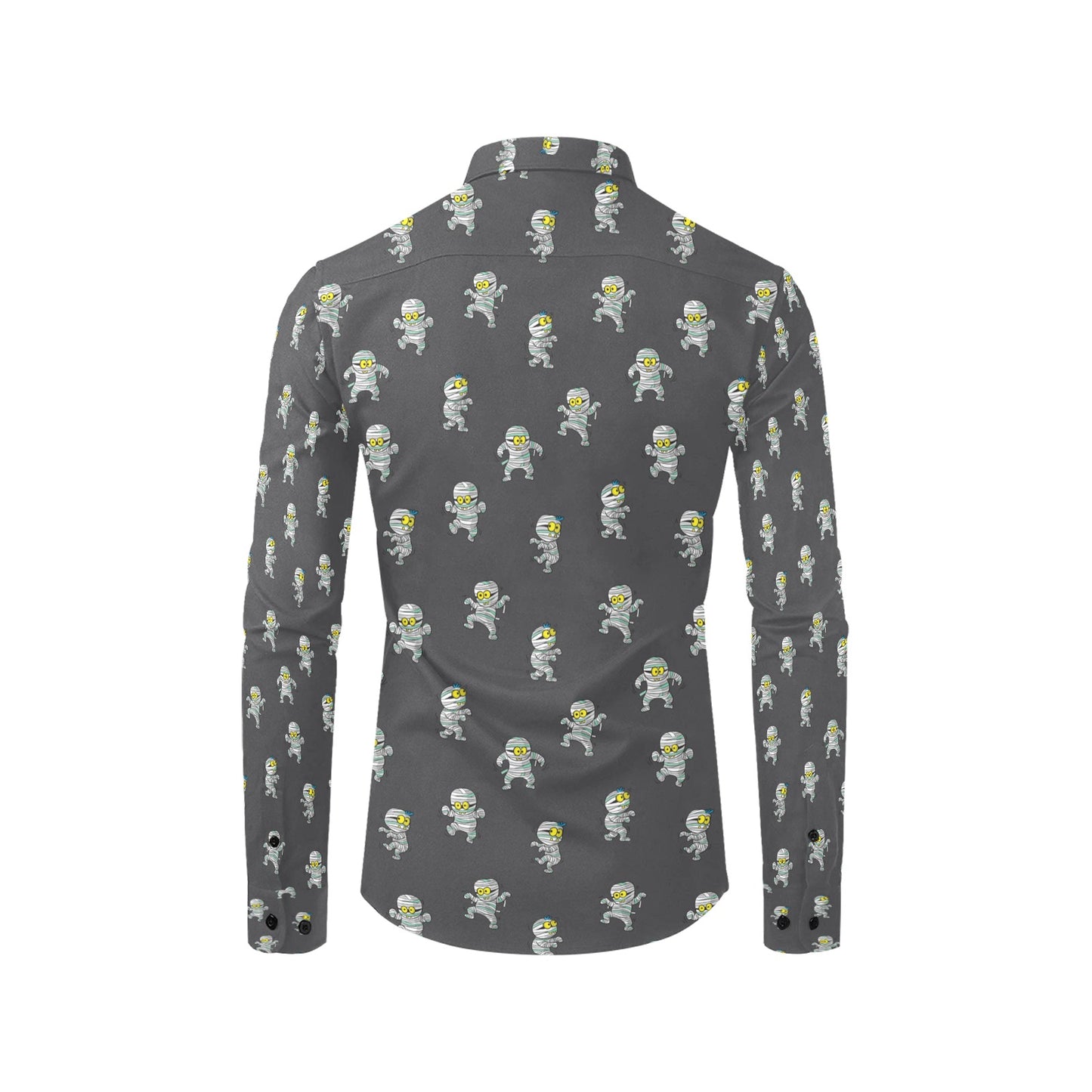 Mummy Print Design LKS305 Men's Long Sleeve Dress Shirt