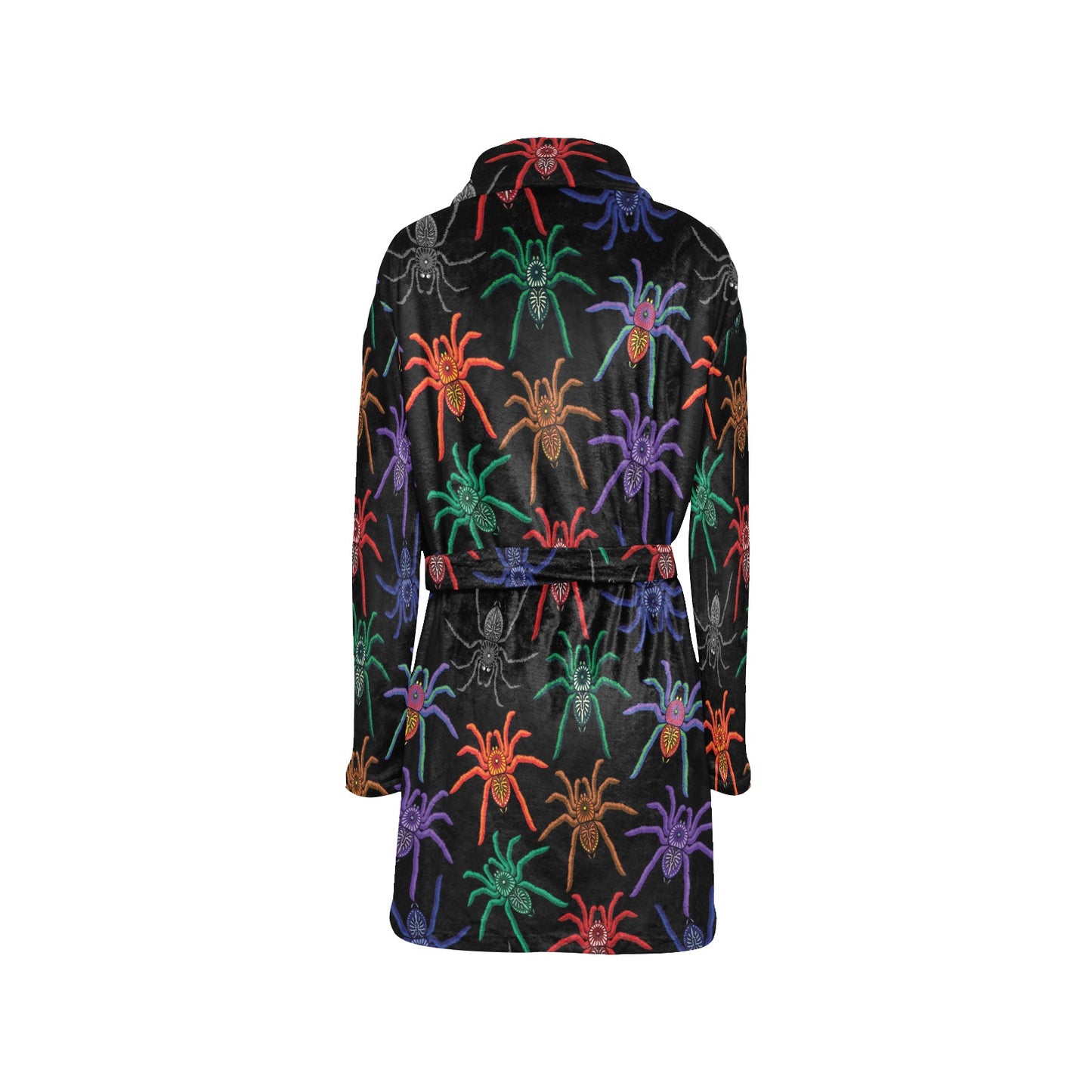 Tarantula Neon Color Pattern Print Design 03 Women's Fleece Robe
