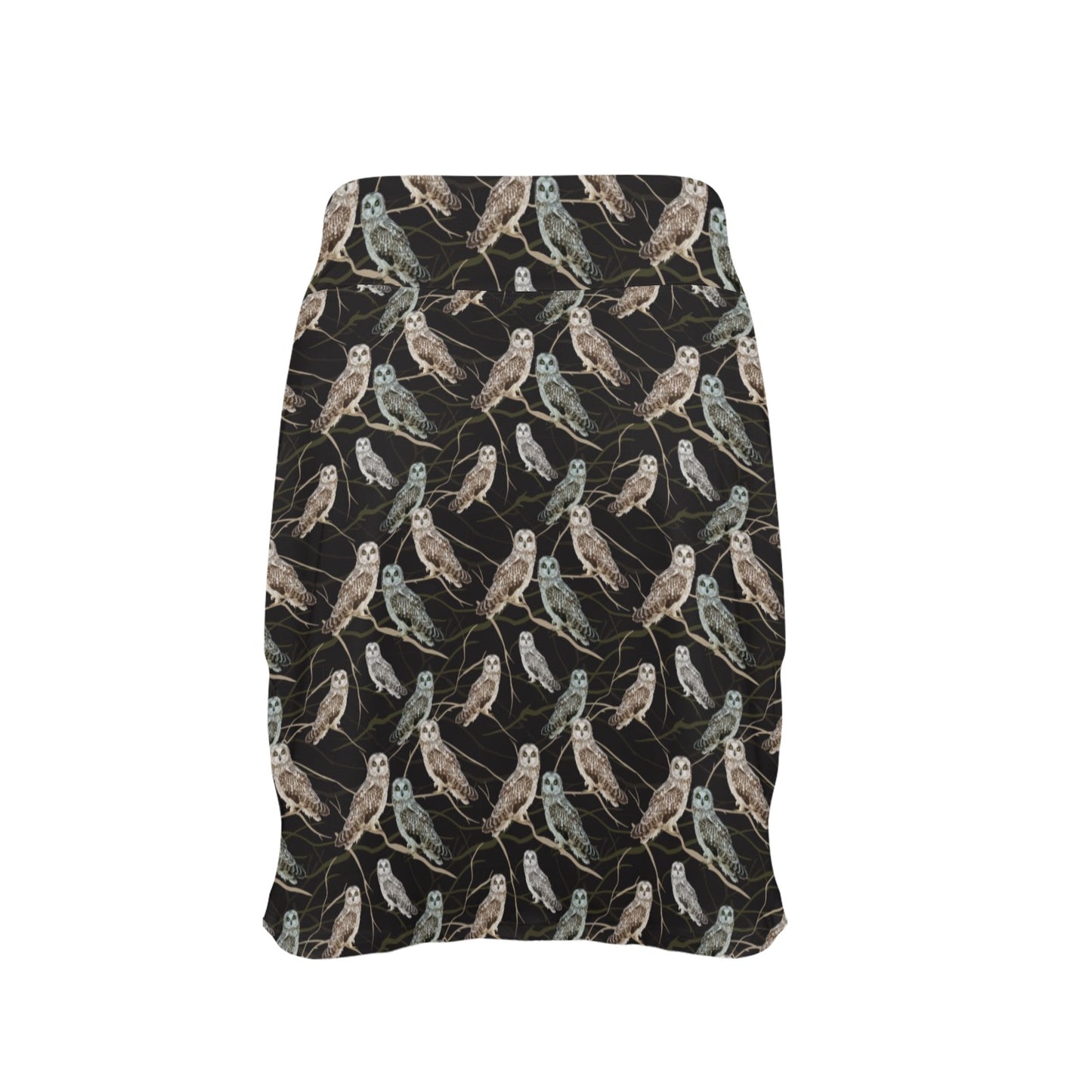 Owl Branch Themed Design Print 17" Golf & Pickleball Skort with Pockets