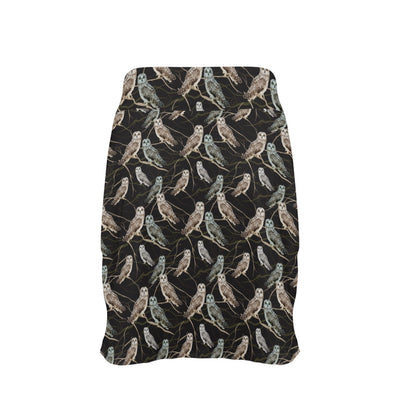 Owl Branch Themed Design Print 17" Golf & Pickleball Skort with Pockets