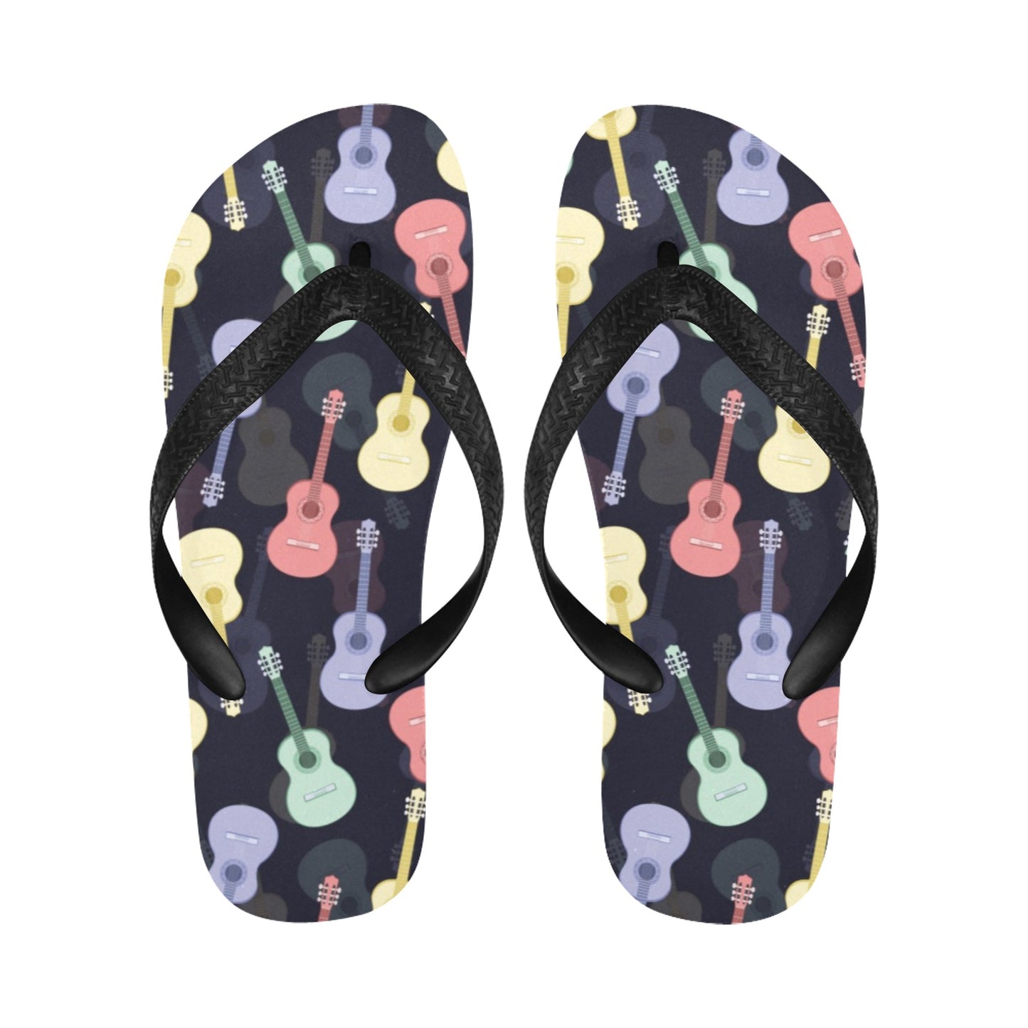 Acoustic Guitar Print Design LKS401 Flip Flops