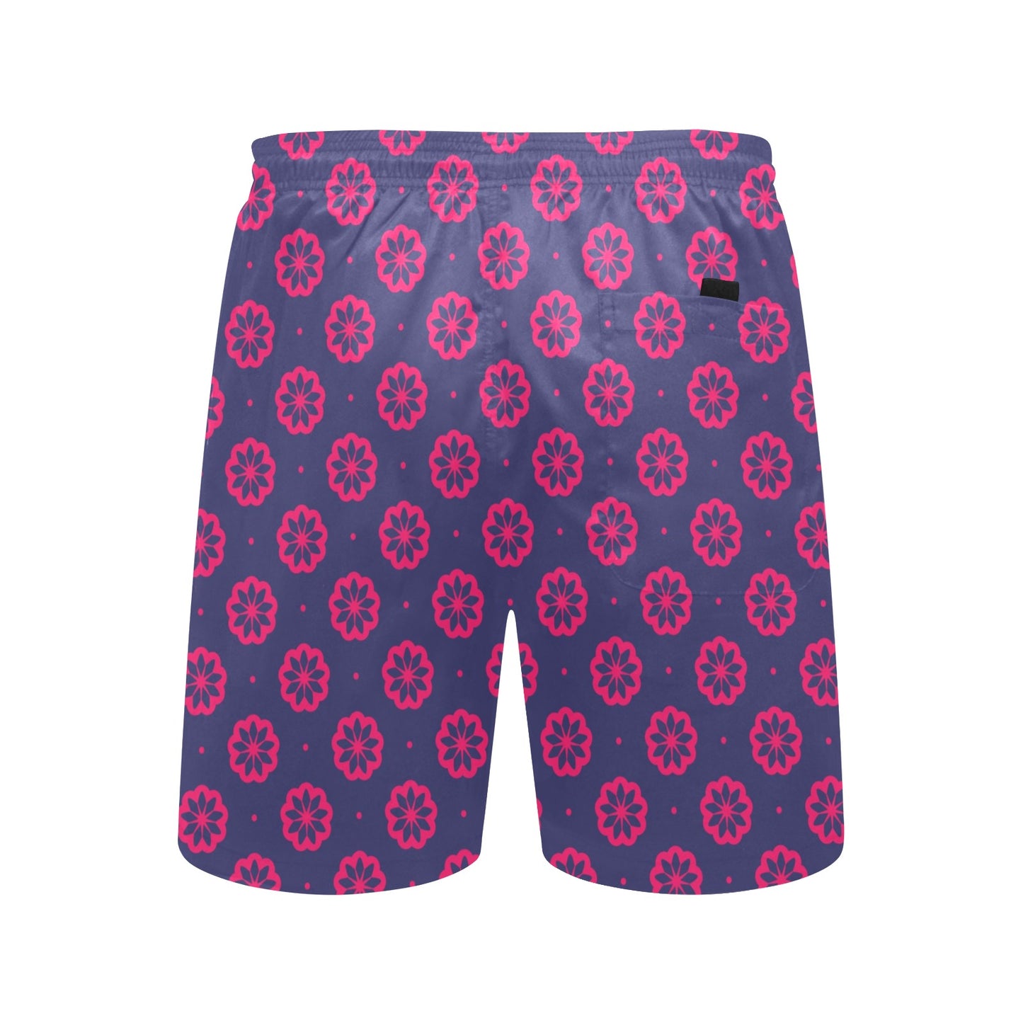 Water Lily Print Design LKS301 Men's Swim Trunks Beach Shorts