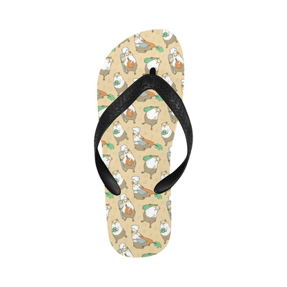 Guinea Pig Print Design LKS401 Flip Flops