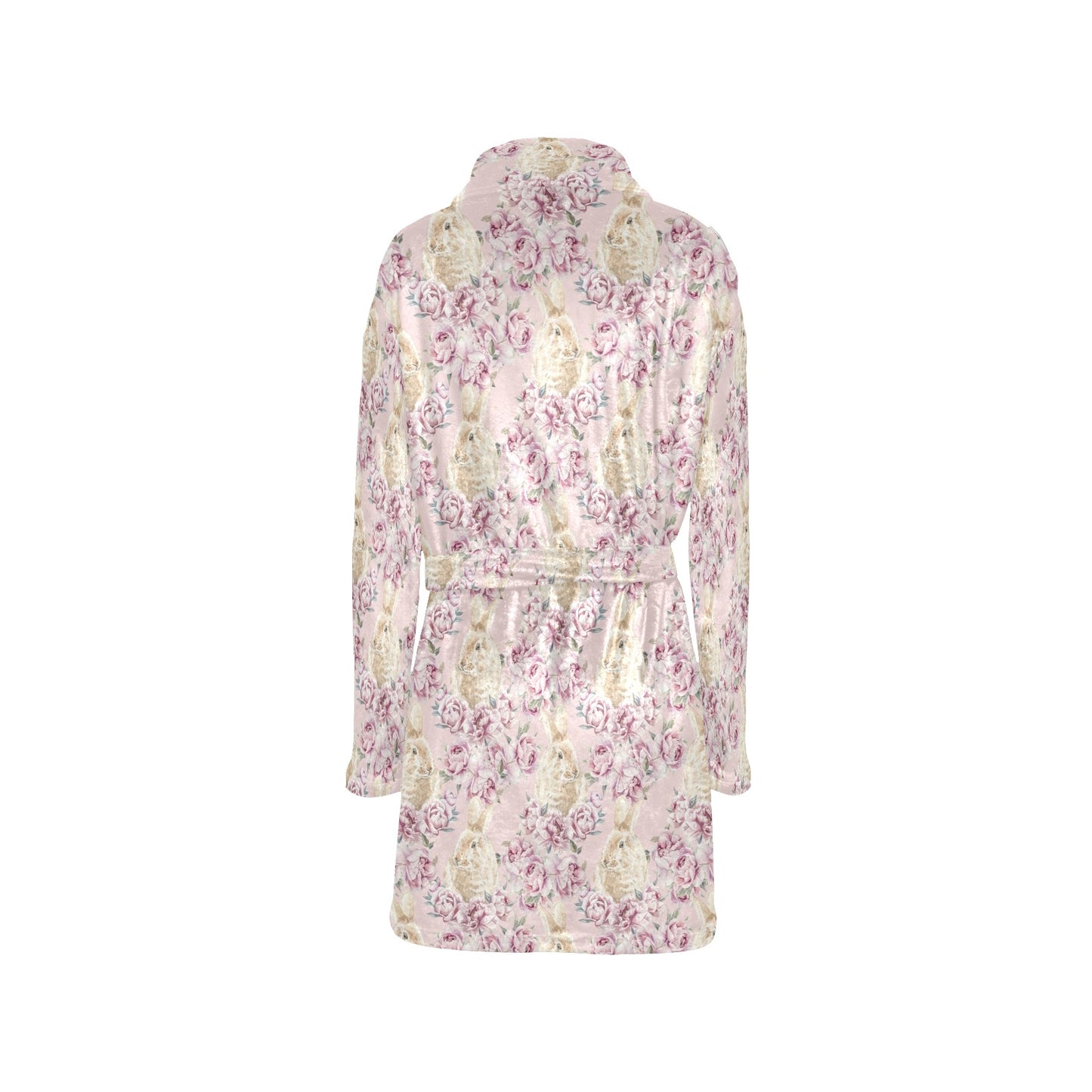 Rabbit Print Design LKS403 Women's Fleece Robe