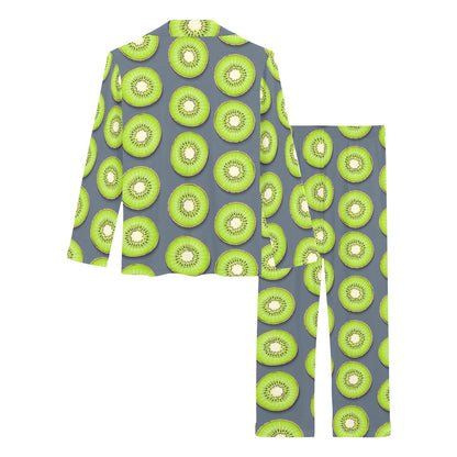 Kiwi Pattern Print Design KW06 Women's Long Pajama Set