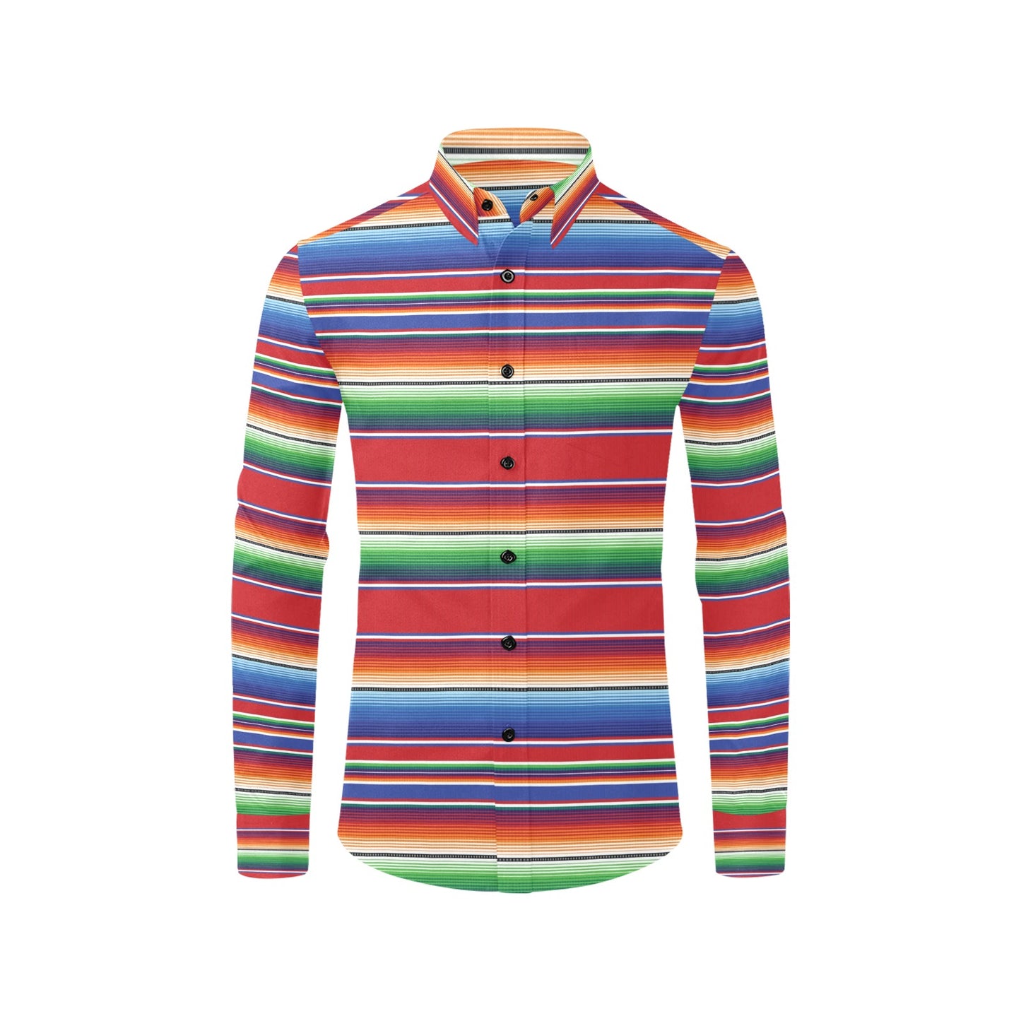 Serape Print Design LKS304 Men's Long Sleeve Dress Shirt