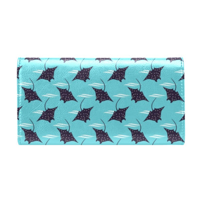 Manta Ray Print Design LKS403 Women's Trifold Wallet