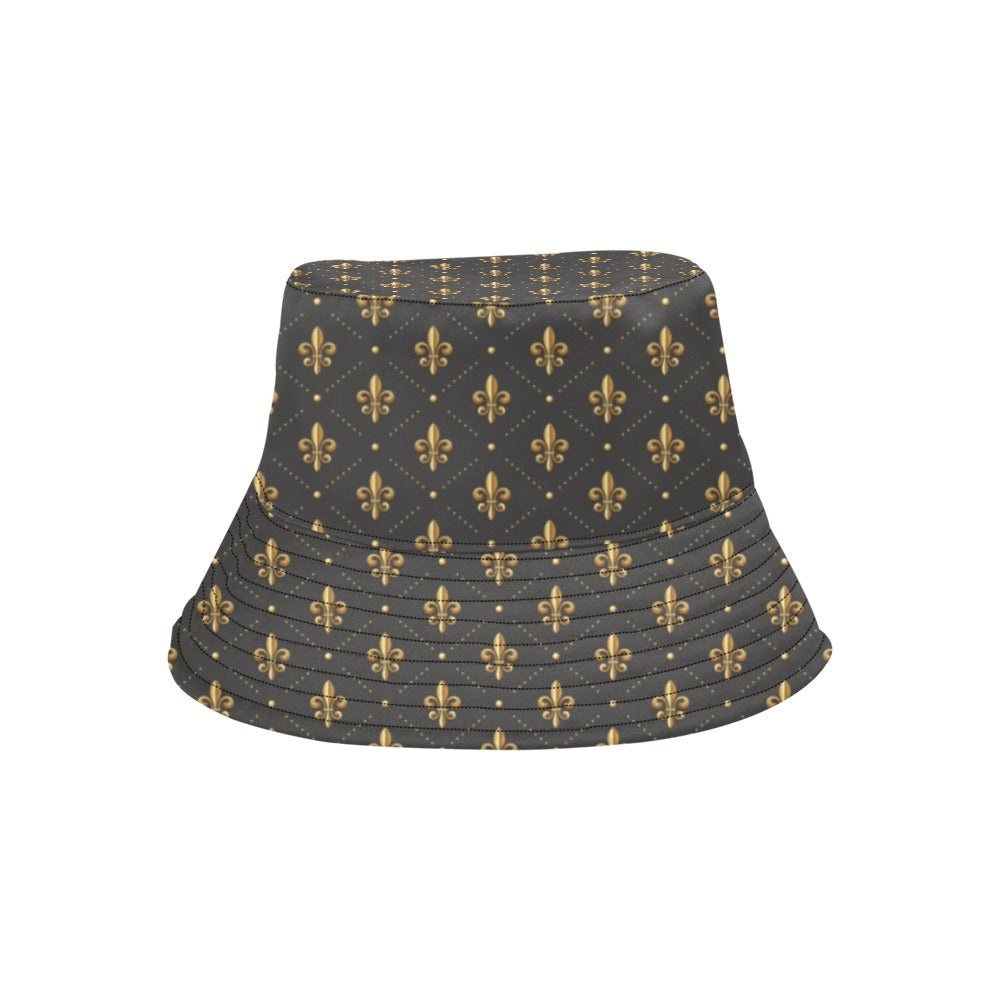 Fleur De Lis Print Design LKS402 Unisex Bucket Hat