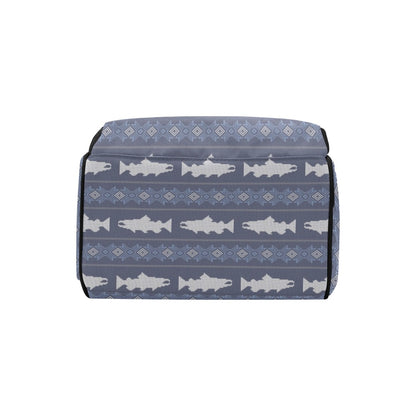 Salmon Fish Knit Style Print Design LKS304 Diaper Bag Backpack