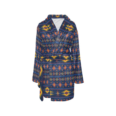 Southwest Pattern Print Design LKS306 Women's Fleece Robe