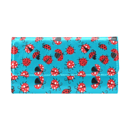 Ladybug Action Print Pattern Women's Trifold Wallet