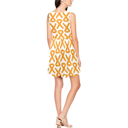 Appendix cancer Pattern Print Design 02 Sleeveless Dress