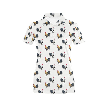 Chicken Pattern Print Design 02 Women's Polo Shirt