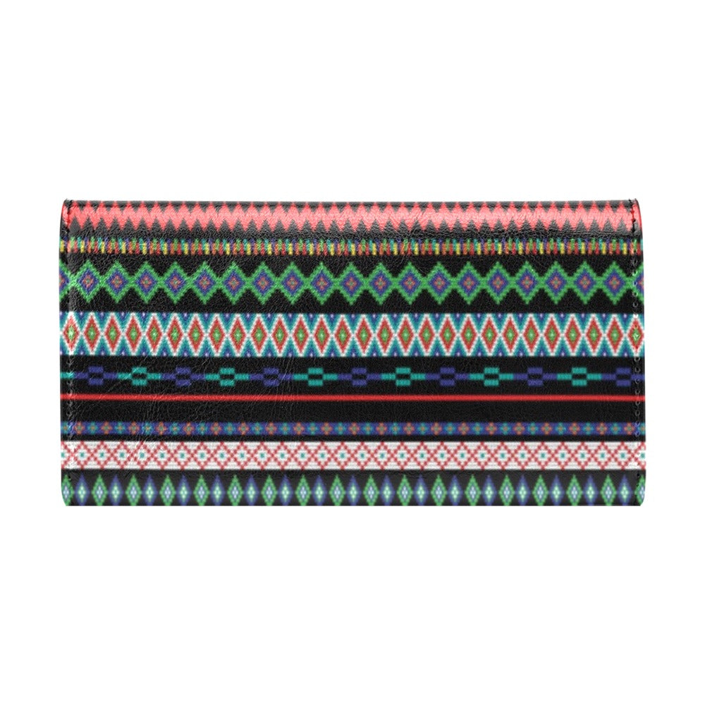 Southwest Pattern Print Design LKS302 Women's Trifold Wallet