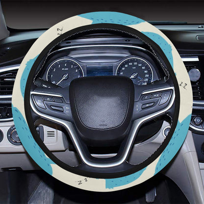 Sloth Print Design LKS3011 Steering Wheel Cover with Elastic Edge