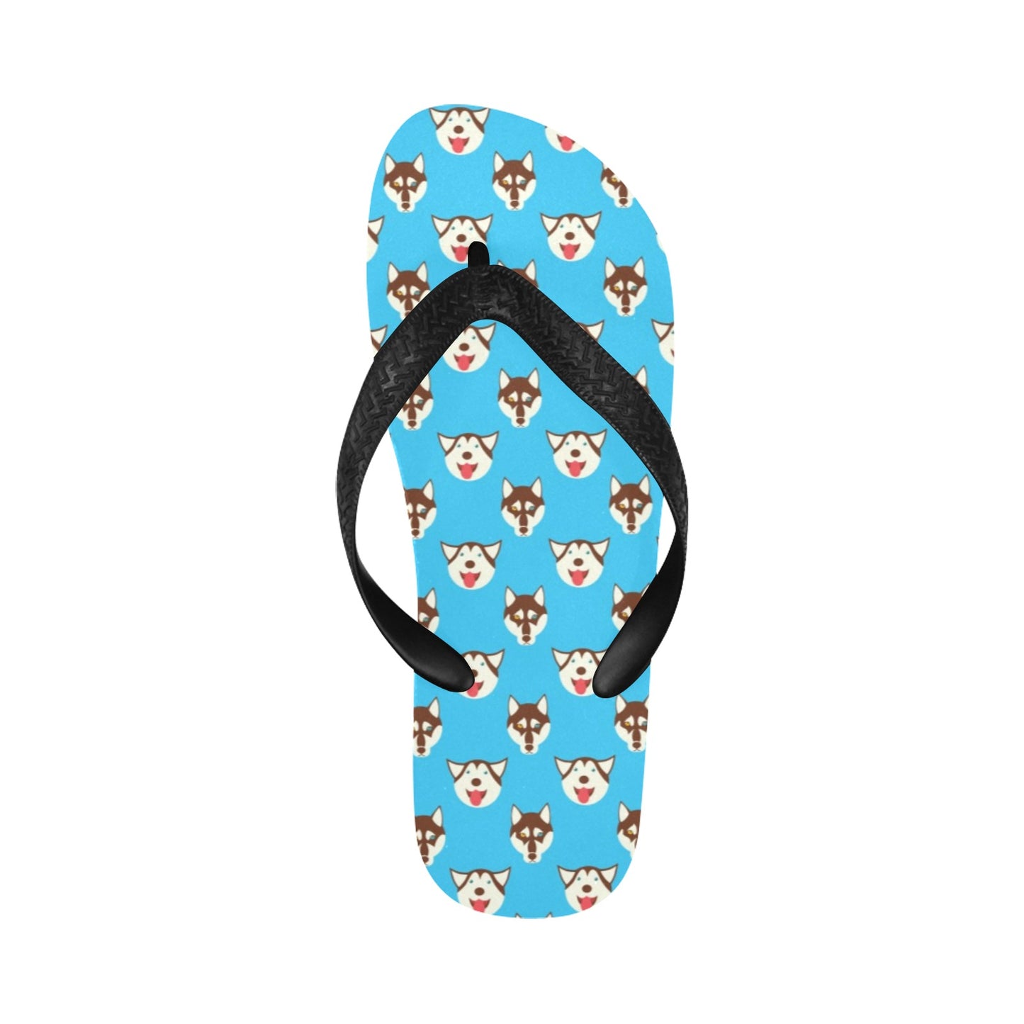 Siberian Huskies Print Design LKS306 Flip Flops