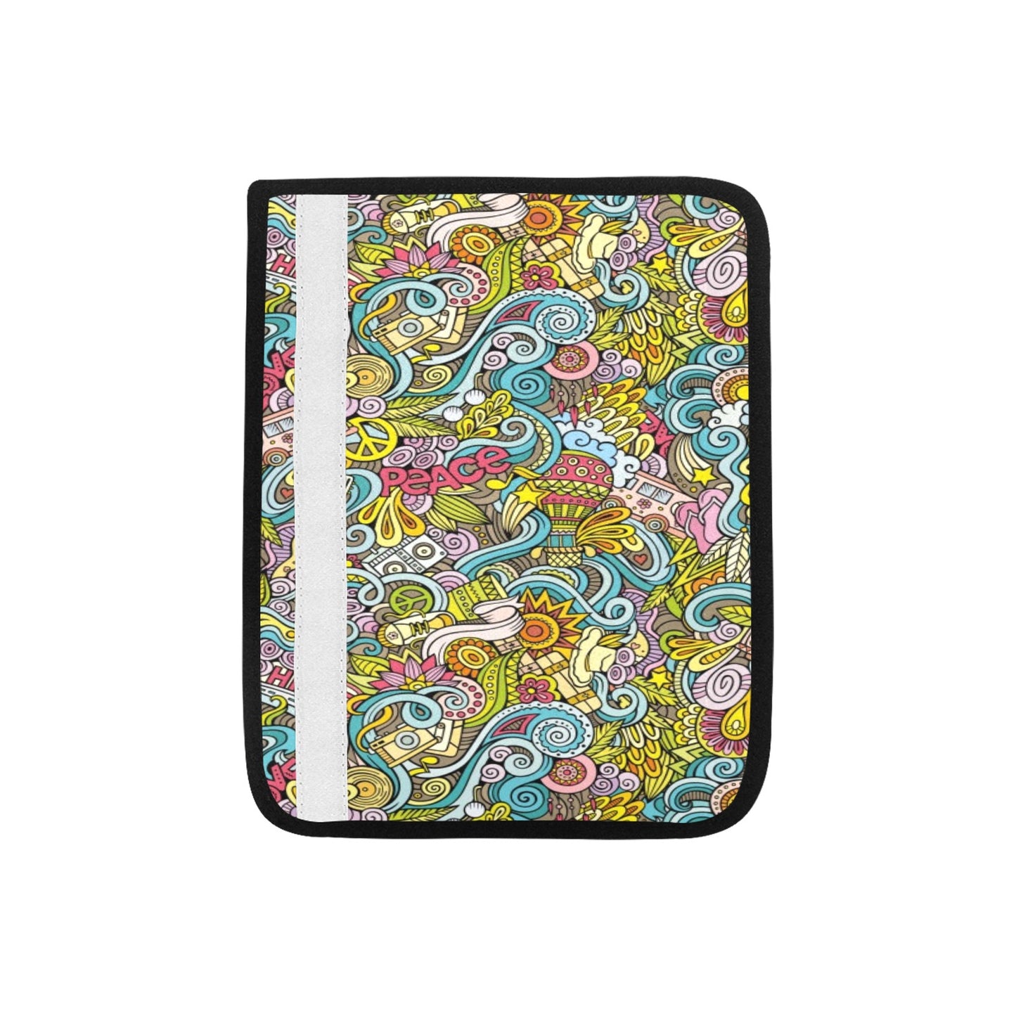 Hippie Print Design LKS301 Car Seat Belt Cover